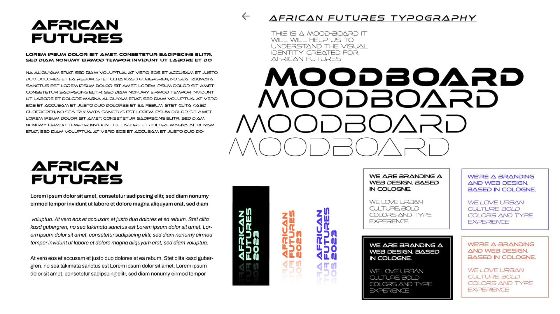 Moodboard Typography African Futures